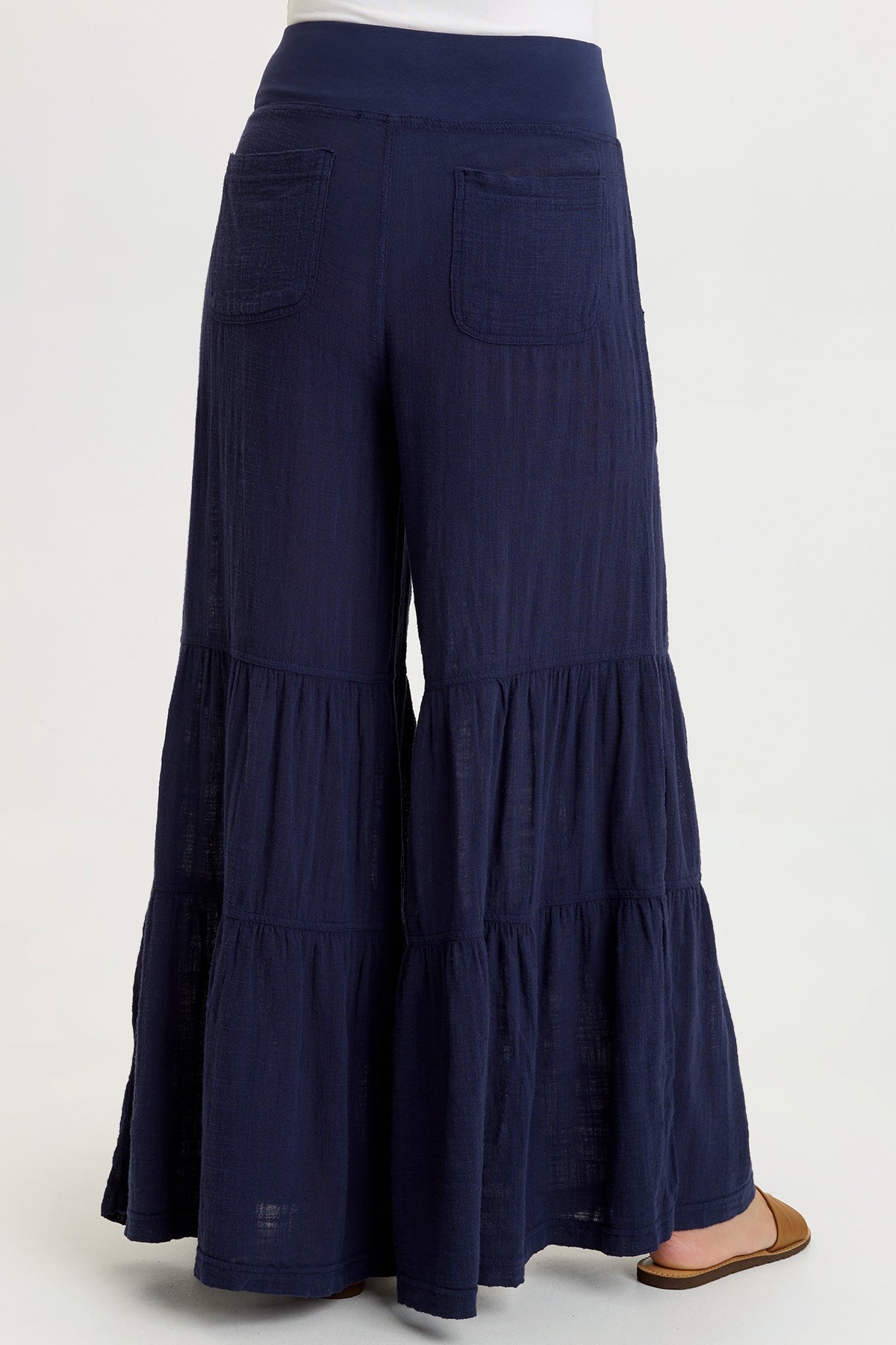 Lando Gauze Tiered-Bottom Pant
