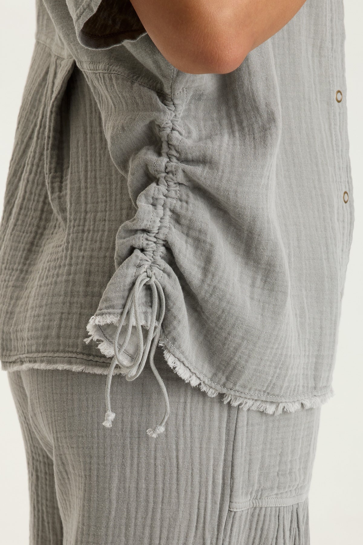Creston Gauze Snap-Up Top
