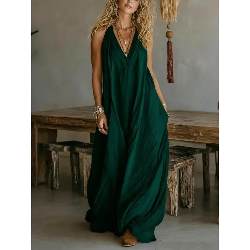 Women's Casual Sleeveless Loose-Fitting Long Dress ππΈβ¨