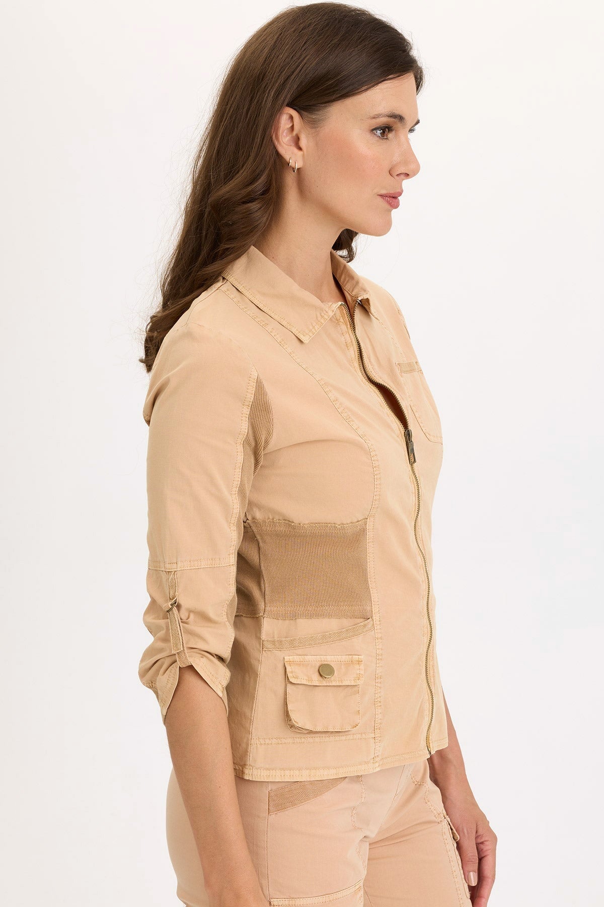 Wexel Stretch Poplin Fitted Cargo Jacket