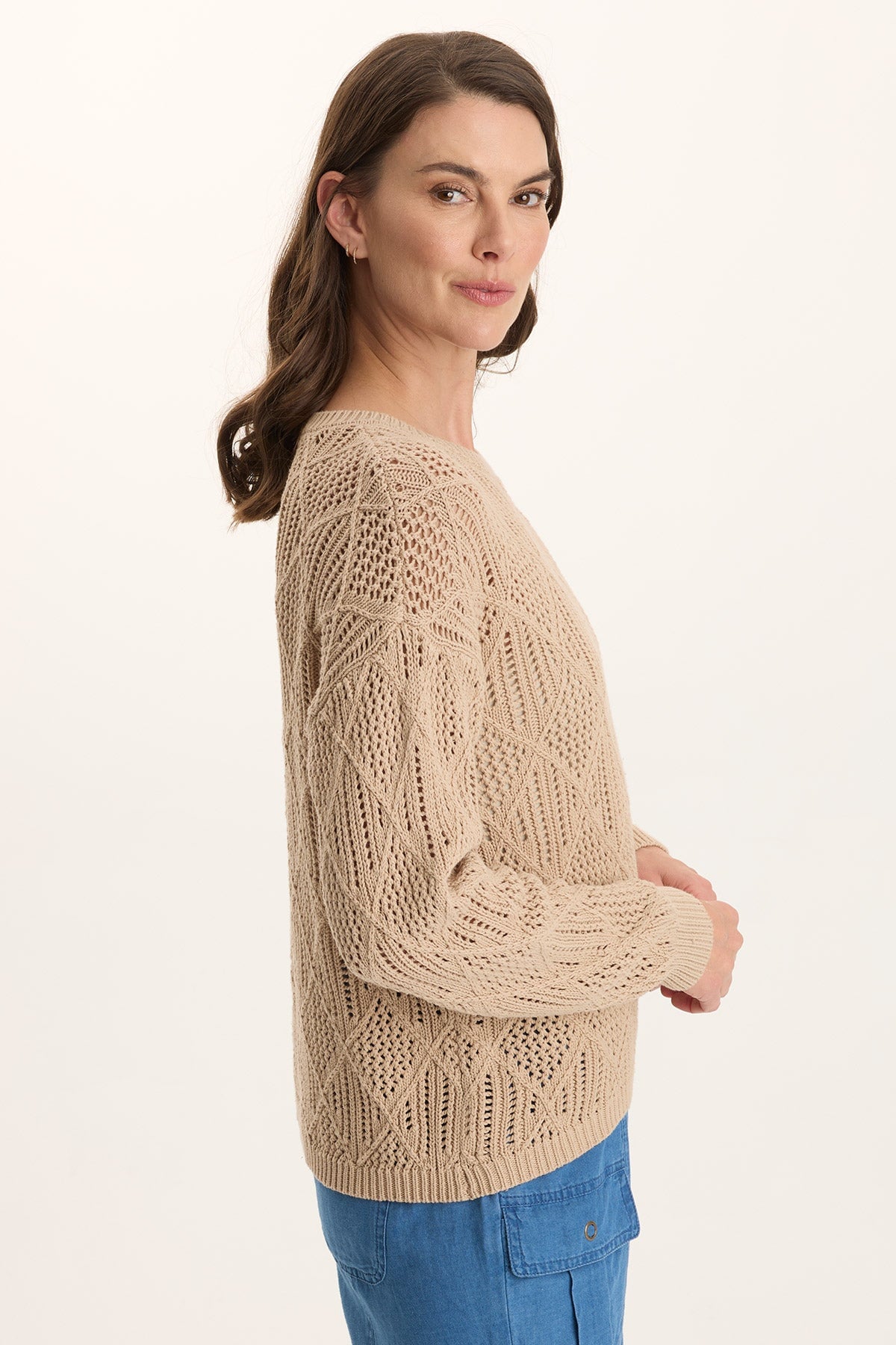 Rothwell Cotton Knit Relaxed-Fit Sweater Top