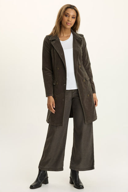 Riven Twill Wide Leg Pull-On Pant