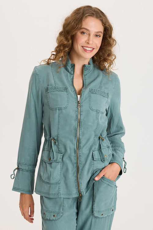 Hall Four Pocket Cinchable Twill/Rib Jacket