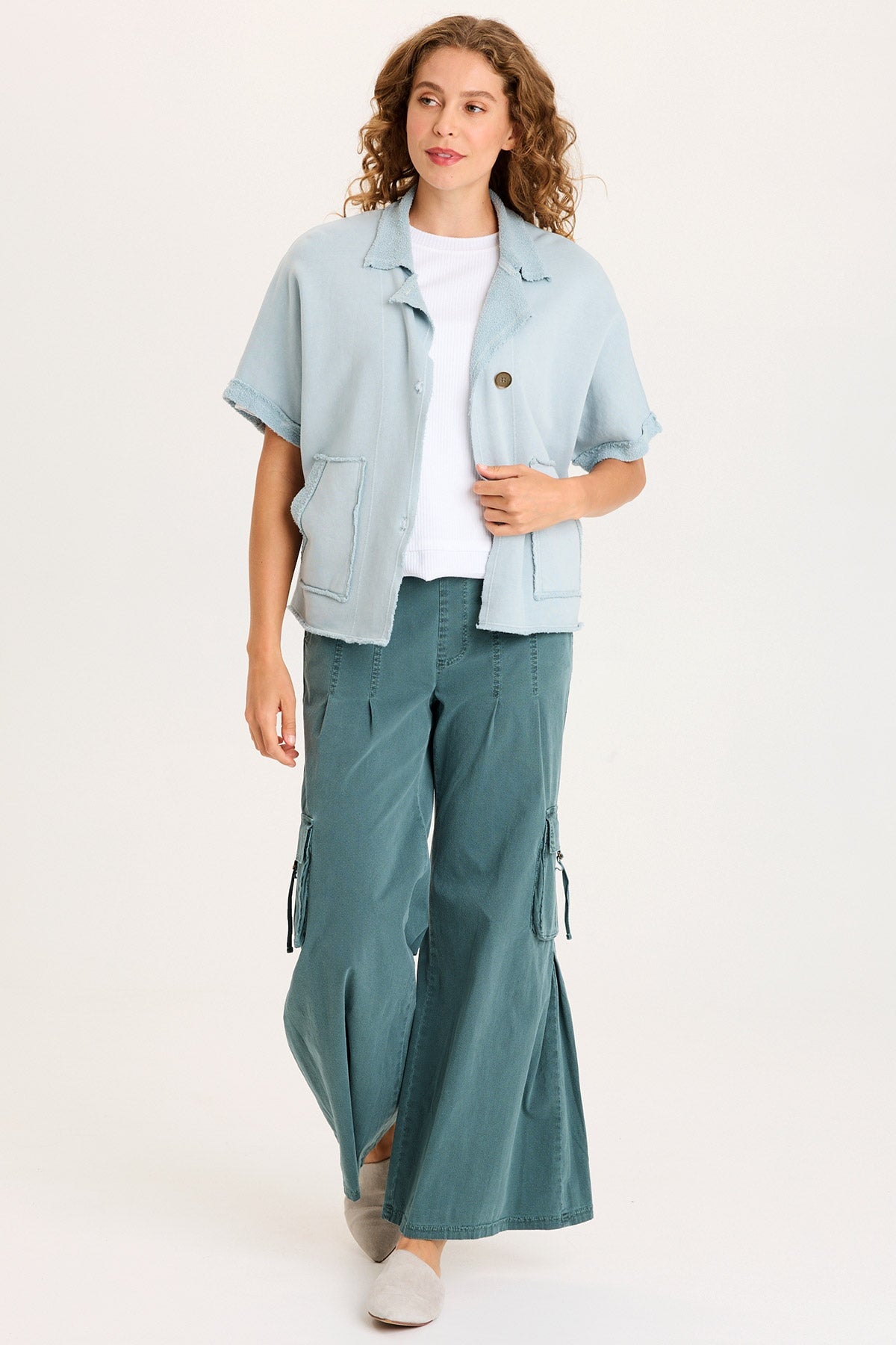 Kennison Short Sleeve Fleece Capelet