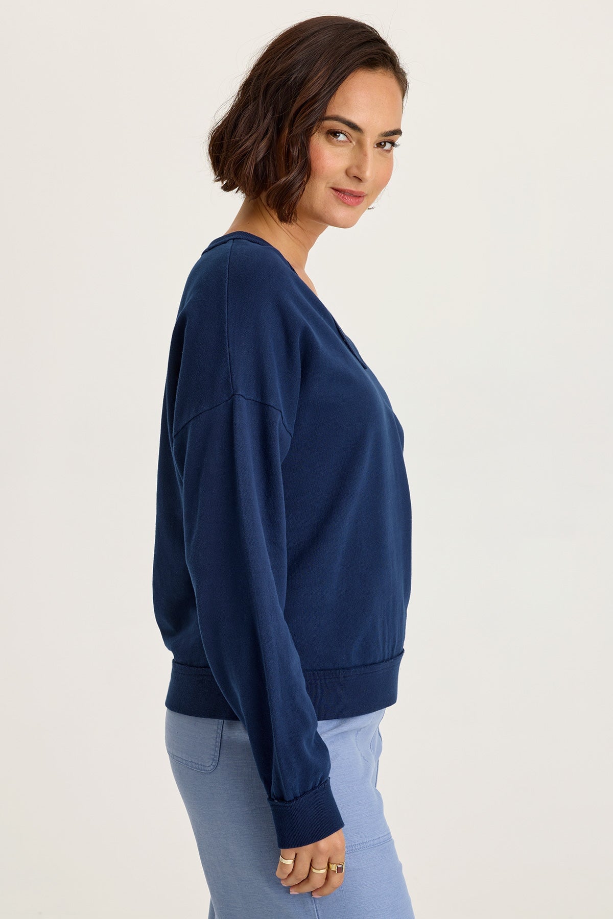 Rolin Terry V-Neck Pullover