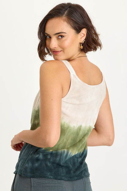 Hedley Gauze/Jersey Box Pleat Tank