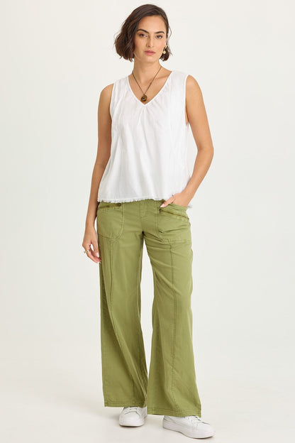 Torryn Linen Zipper Pockets Pants