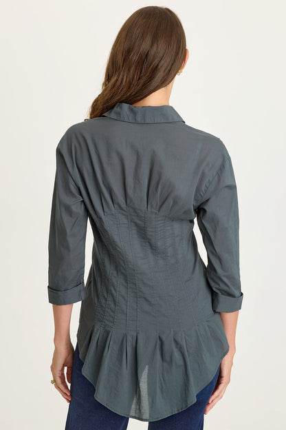 Ashlan Voile Sharkbite Blouse