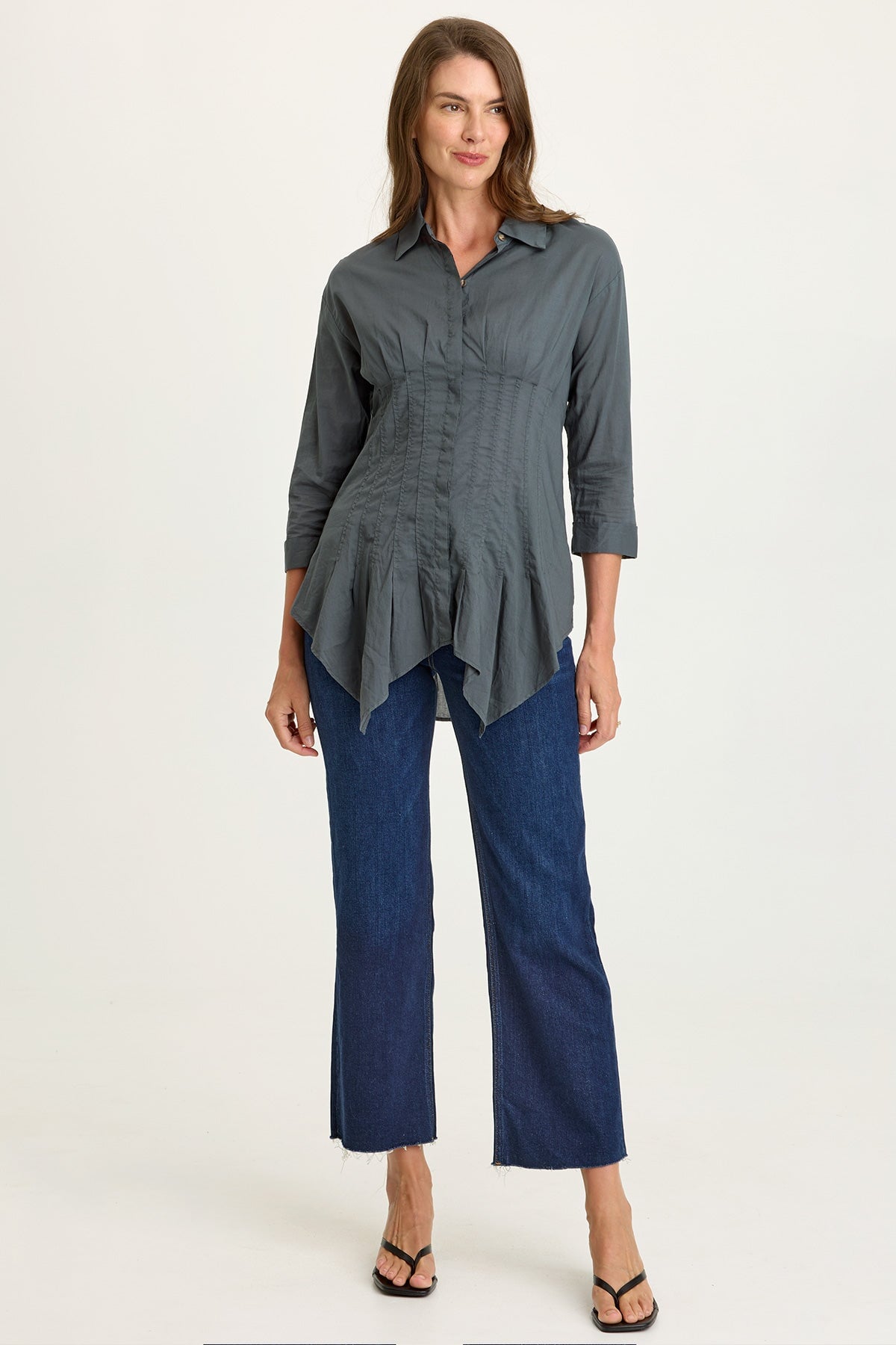 Ashlan Voile Sharkbite Blouse