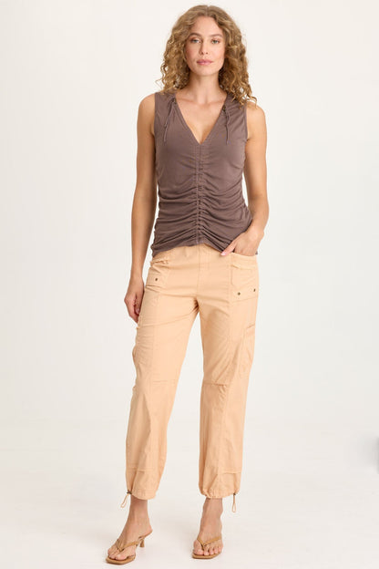 Clarice Jersey Corded V-Neck Tank