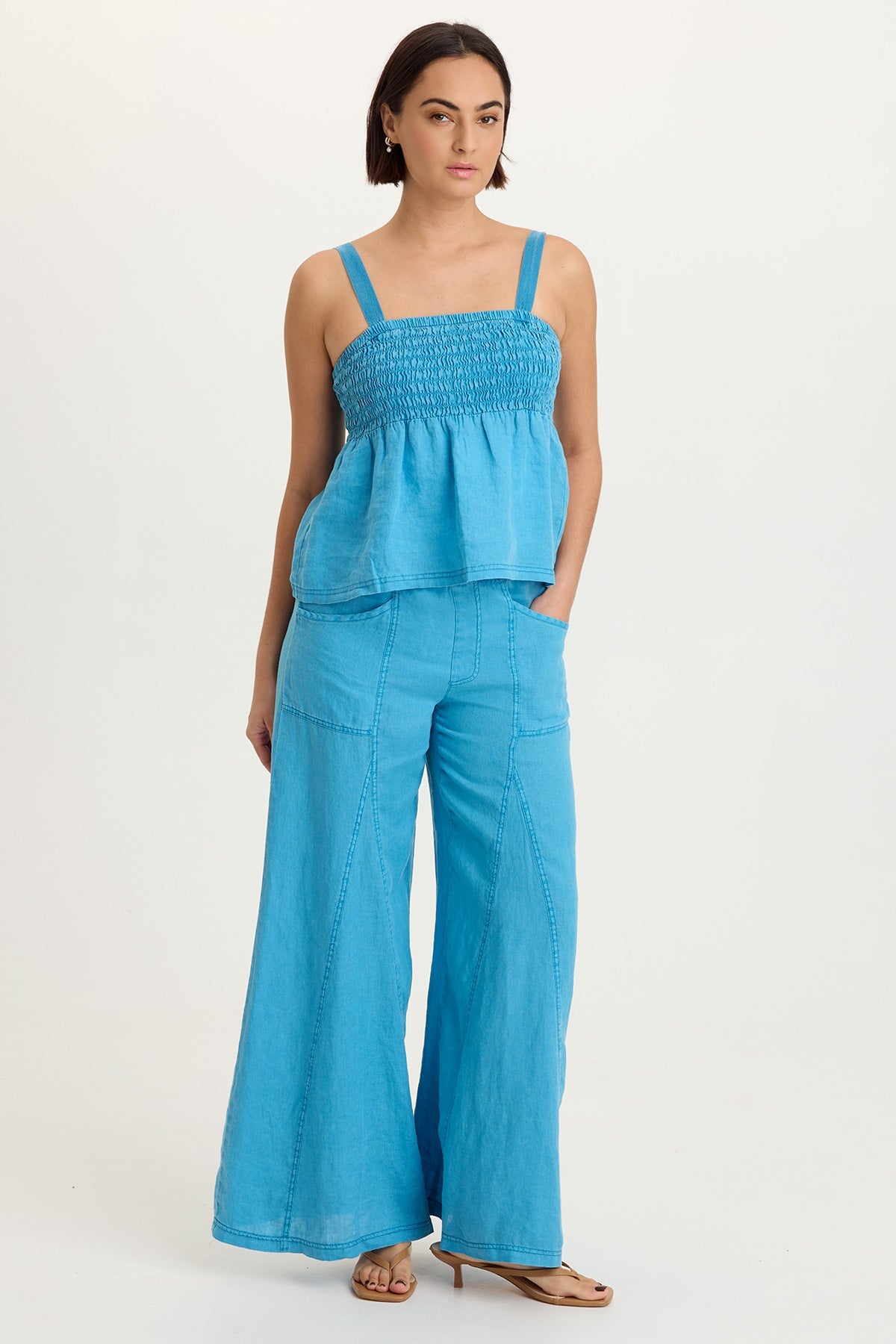 Elaine Linen Wide Leg Pant