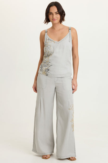 Embroidered Faizon Twill Tank