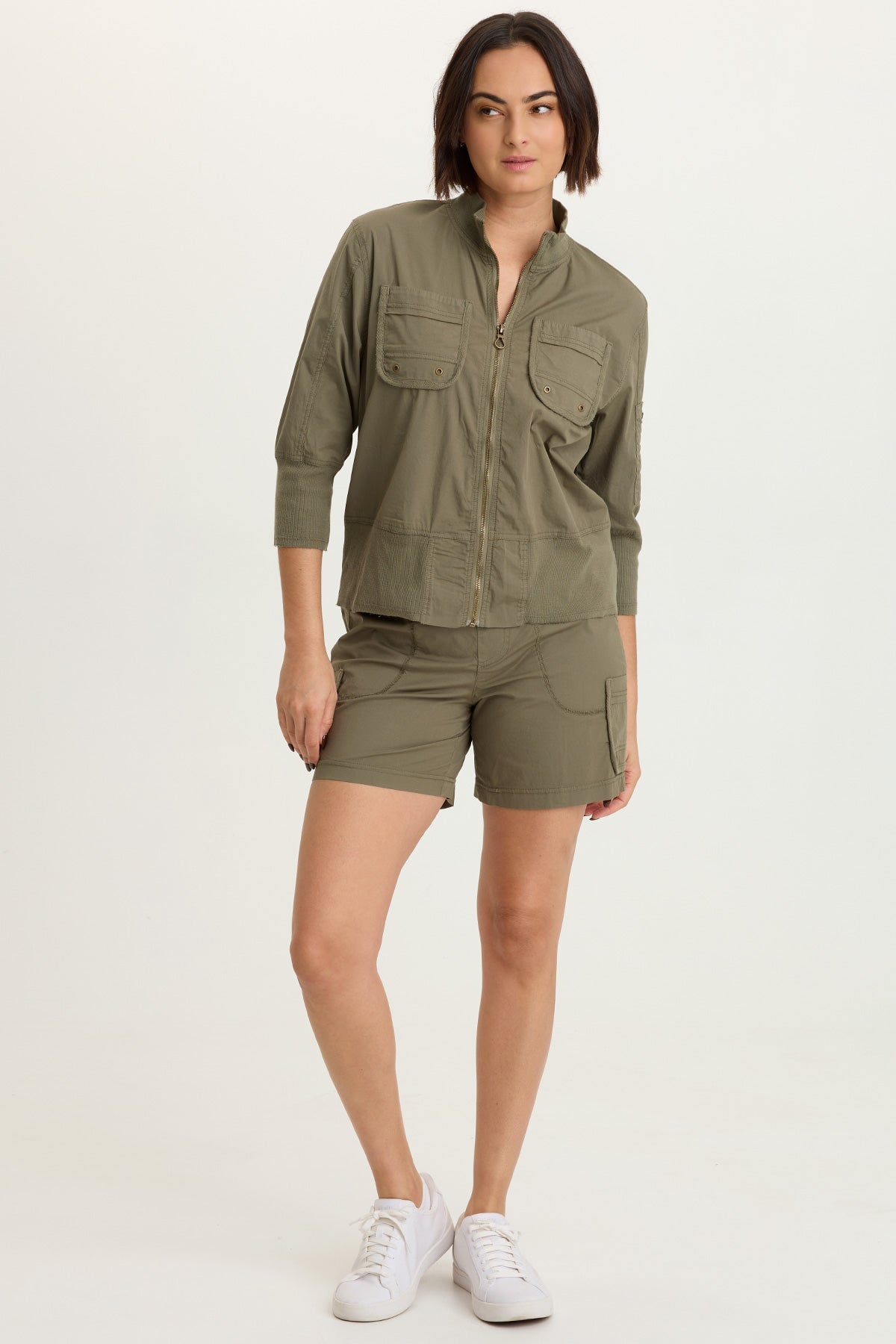 Kevone Poplin Bomber Jacket