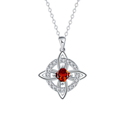Mystical Birthstone Witches Knot Necklace – Natural Crystal🔮💞Protect Your Loved Ones