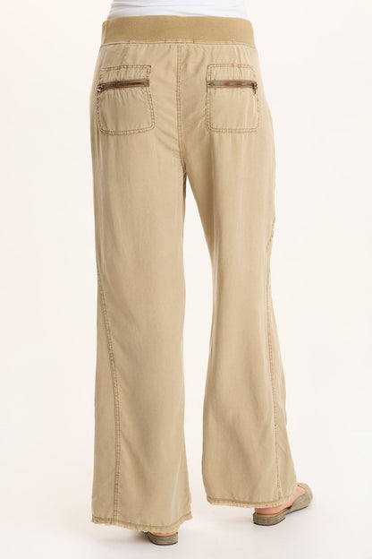 Schyler Soft Twill Wide-Leg Trouser