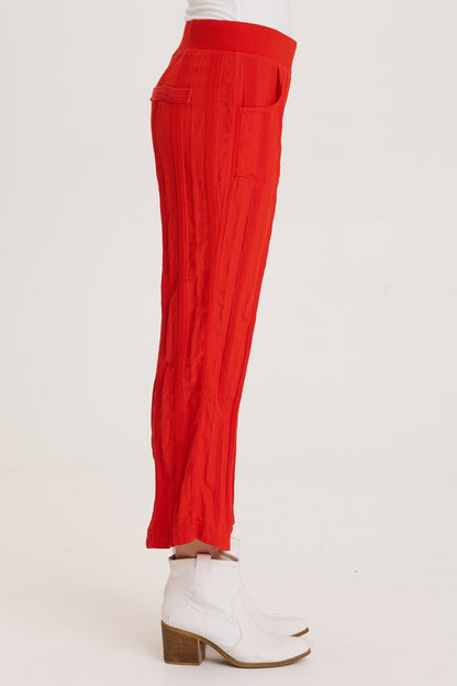 Carruth Textured Stripe Flared Leg Crop