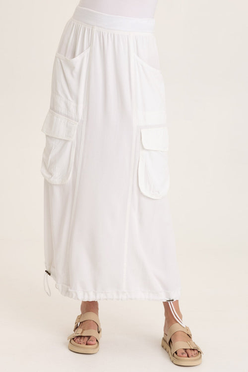 Ingram Cinchable Cargo Twill Skirt