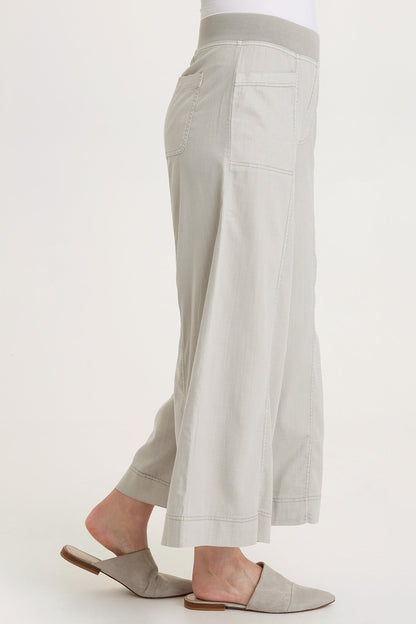 Shaun Twill Wide-Leg Crop