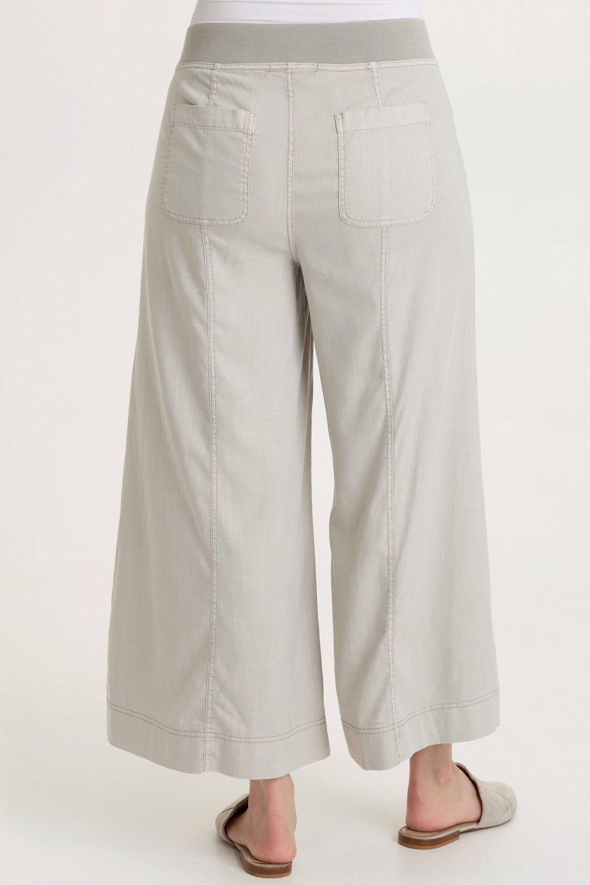 Shaun Twill Wide-Leg Crop