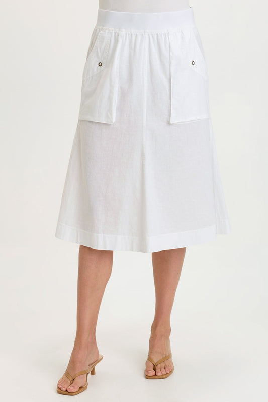 Parvati Cotton Linen Midi Skirt