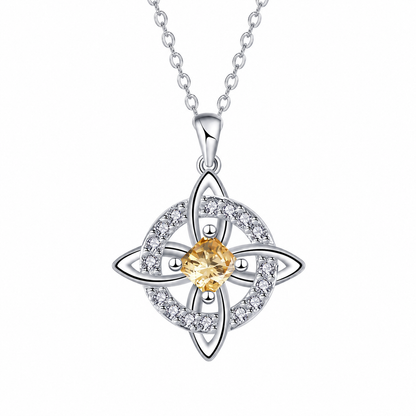 Mystical Birthstone Witches Knot Necklace – Natural Crystal🔮💞Protect Your Loved Ones