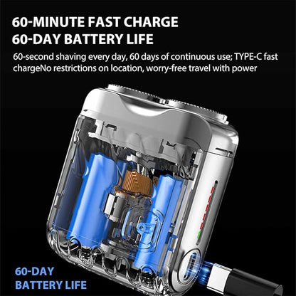 💥2026 Hot Sale🔥Portable Rotary Dual Ring Electric Shaver