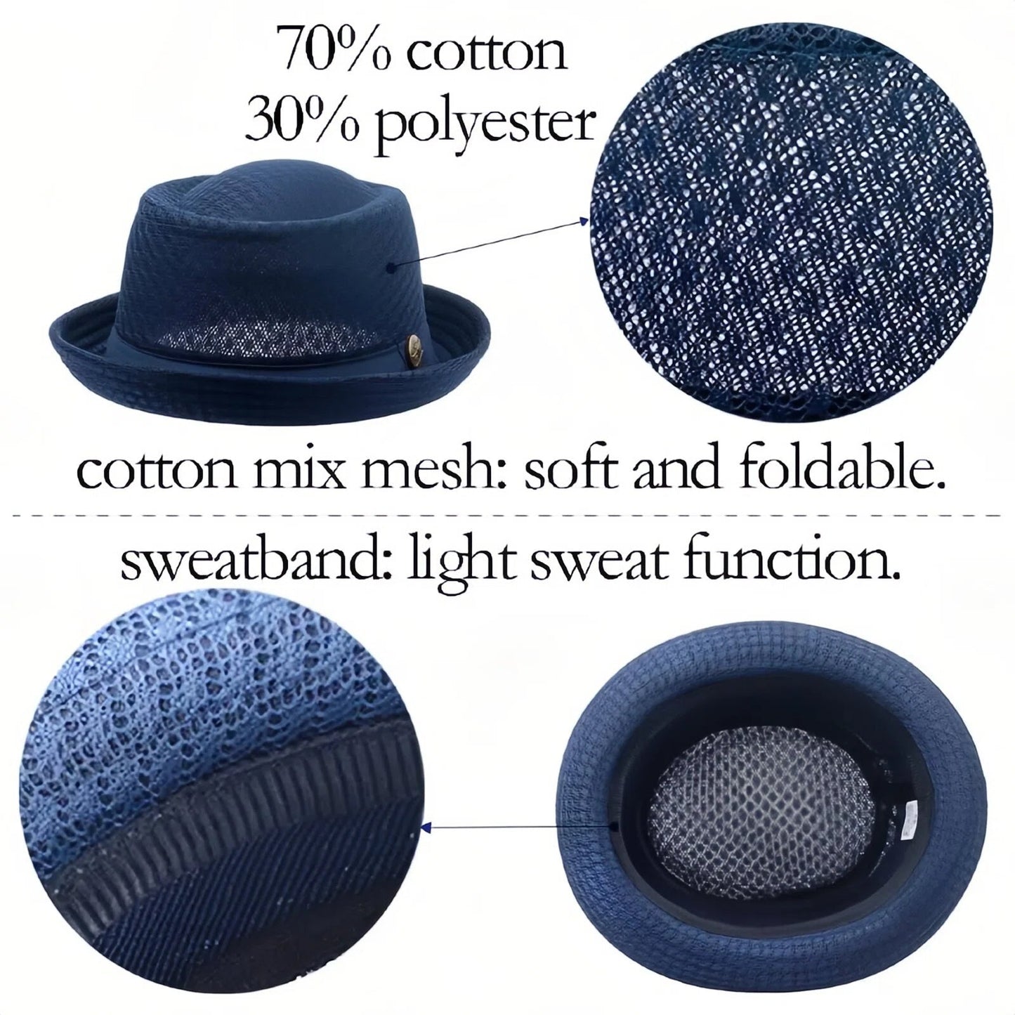 🥳2026 HOT SALE💥50% OFF NOW✨☀️Summer Breathable Mesh Pork Pie Hat
