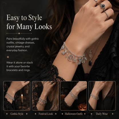 Vintage Witch Charm Bracelet