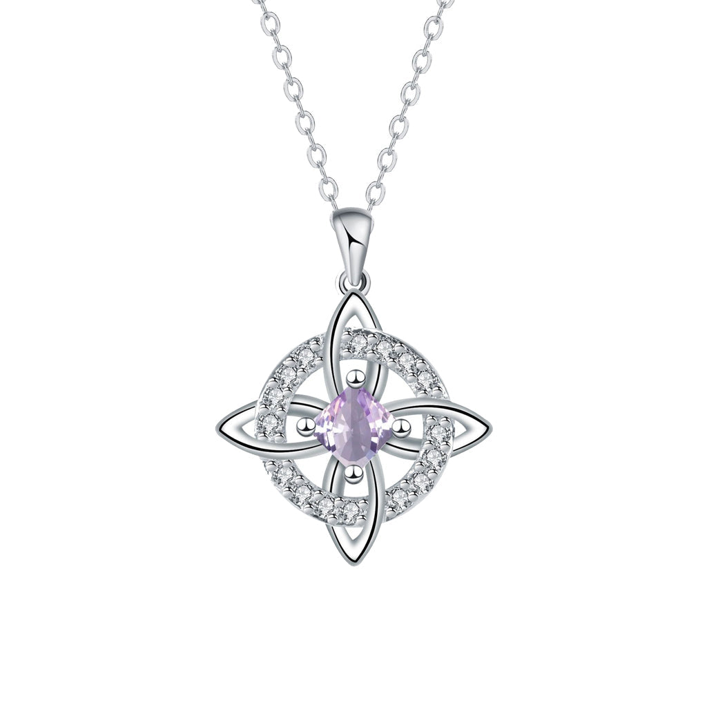 Mystical Birthstone Witches Knot Necklace – Natural Crystal🔮💞Protect Your Loved Ones
