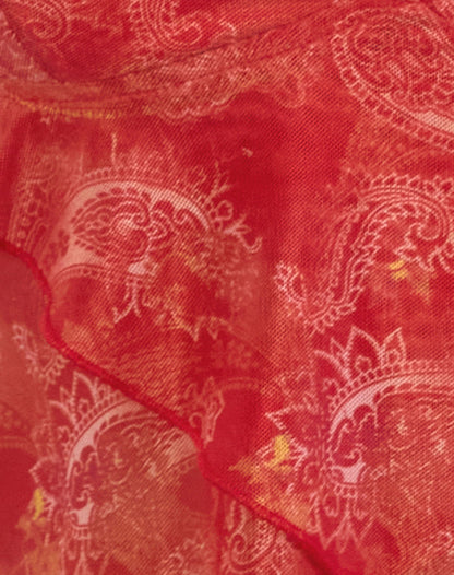 Cojira Mesh Butterfly Top in Tonal Paisley Red