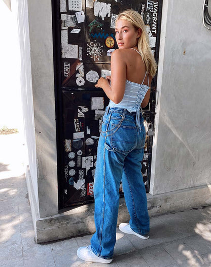 Cosey Top in Satin Powder Blue