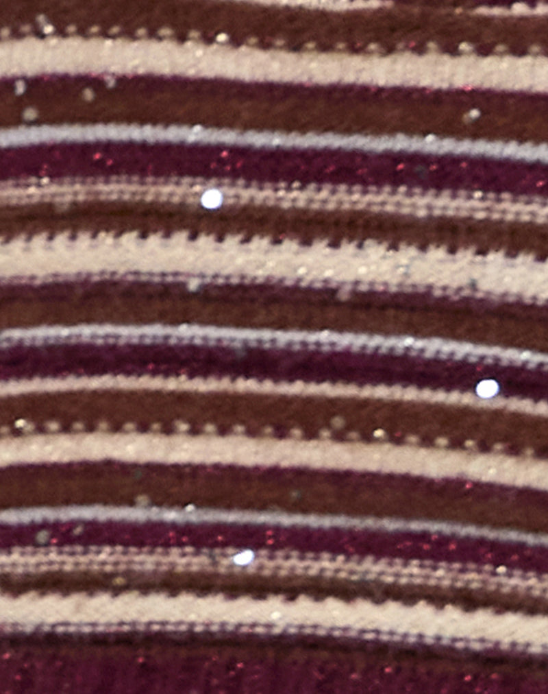 Cosya Top in Shimmer Stripe Knit Rust