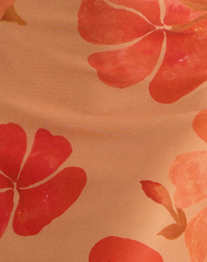 Dalesio Maxi Dress in Watercolour Hibiscus Orange