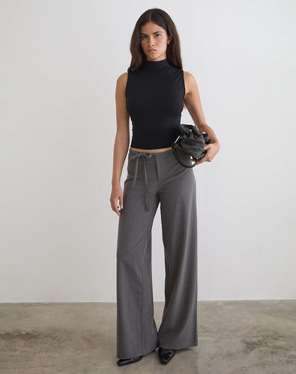 Diomira Trouser in Grey with Tie