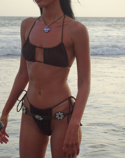 Dolan Bikini Top in Coconut Brown