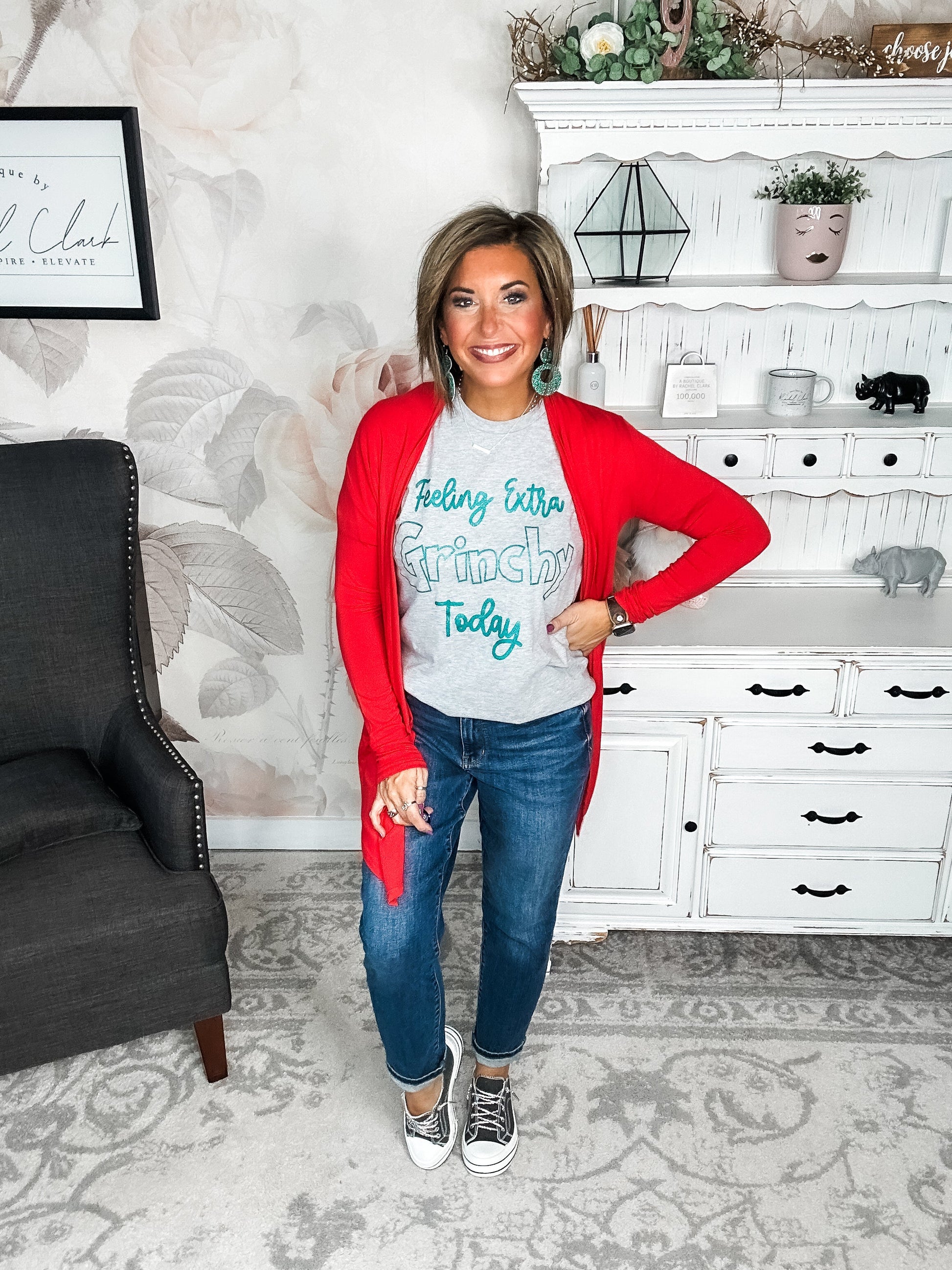 Love Never Fades Cardigan - Red