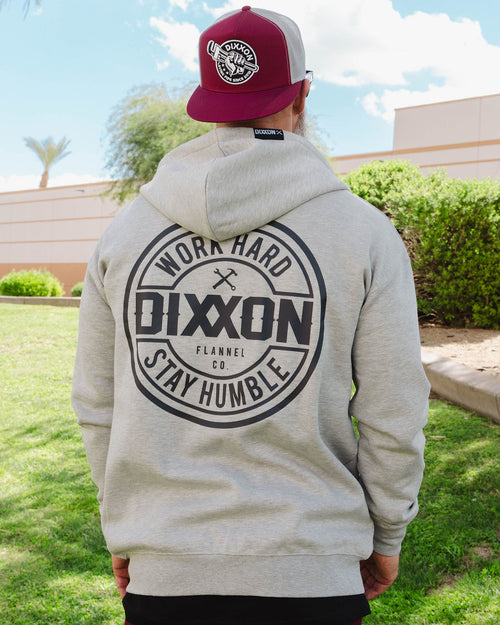 Black Corpo Zip Up Hoodie - Heather Gray