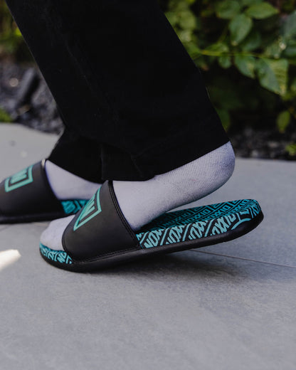 Box Overload Slides - Black & Tiffany
