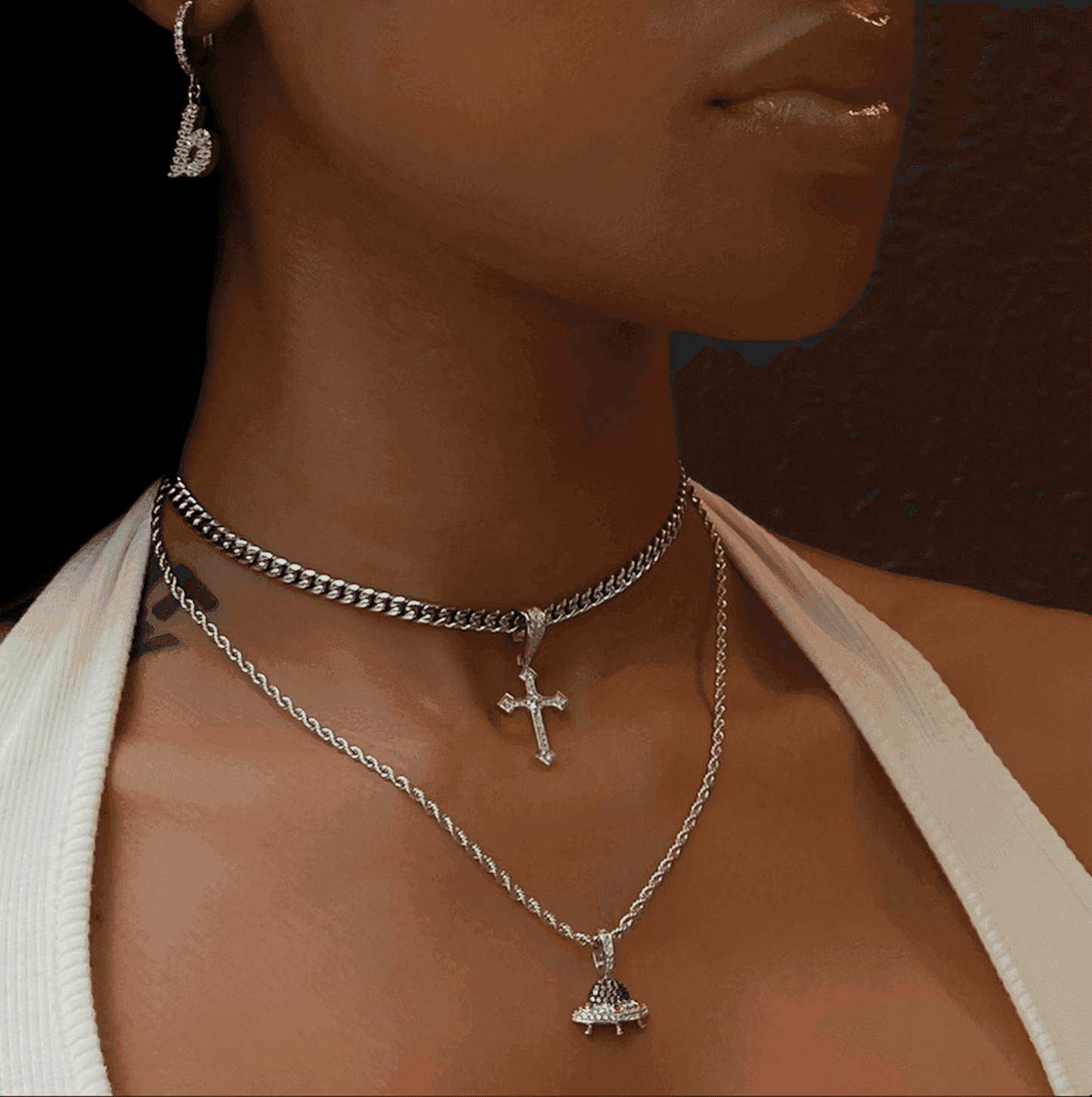 Choose 2 Chains + 2 Pendants - White Gold