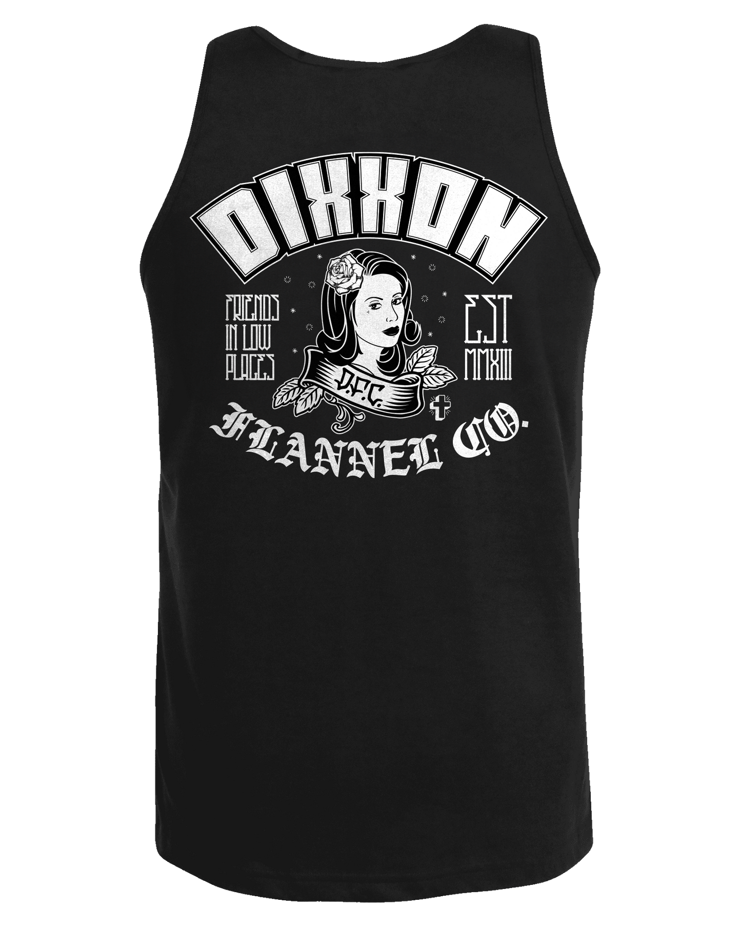 White Maria Tank - Black