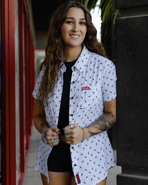 Women's Bolt Party Shirt - White