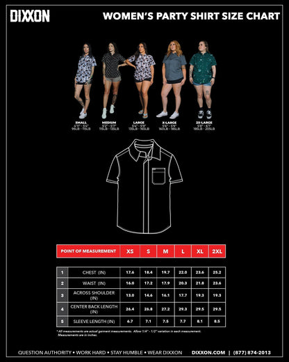 Women's Salty Crest Party Shirt - Black & Gray